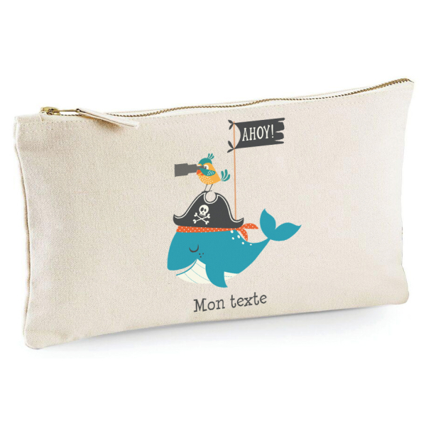 Trousse 20x11 cm - Baleine pirate