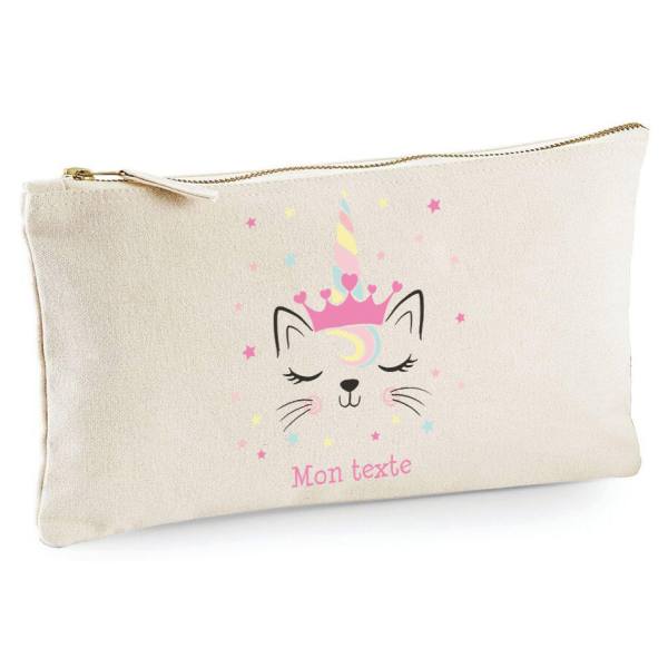 Trousse 20x11 cm - Chat Licorne