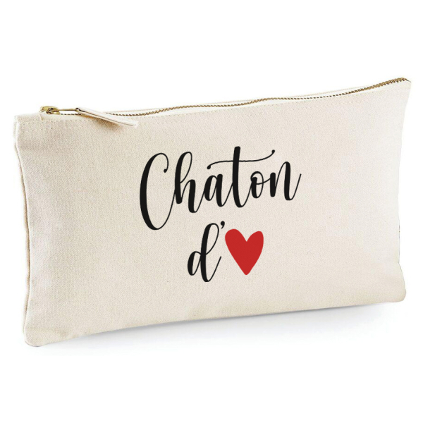 Trousse 20x11 cm - Chaton d'amour