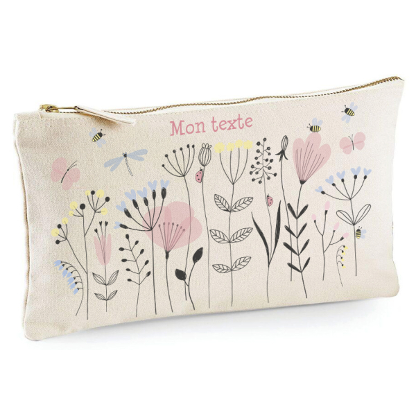 Trousse 20x11 cm - Fleurs