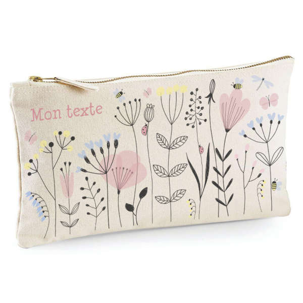 Trousse 20x11 cm - Fleurs