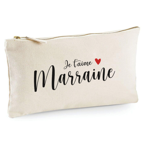 Trousse 20x11 cm - Je t'aime Marraine