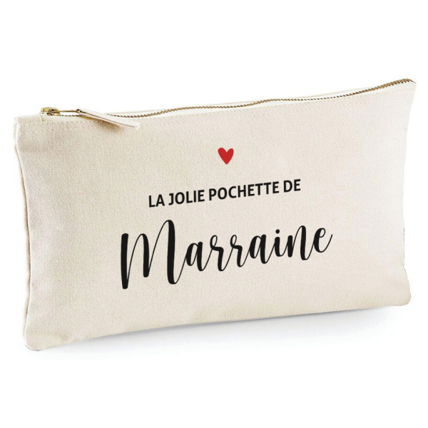 Trousse 20x11 cm - La jolie pochette de Marraine