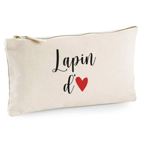 Trousse 20x11 cm - Lapin d'amour