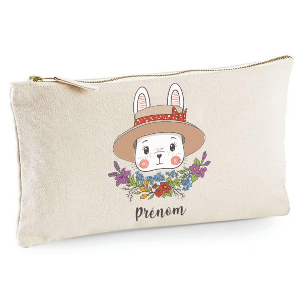 Trousse 20x11 cm - Lapine chapeau