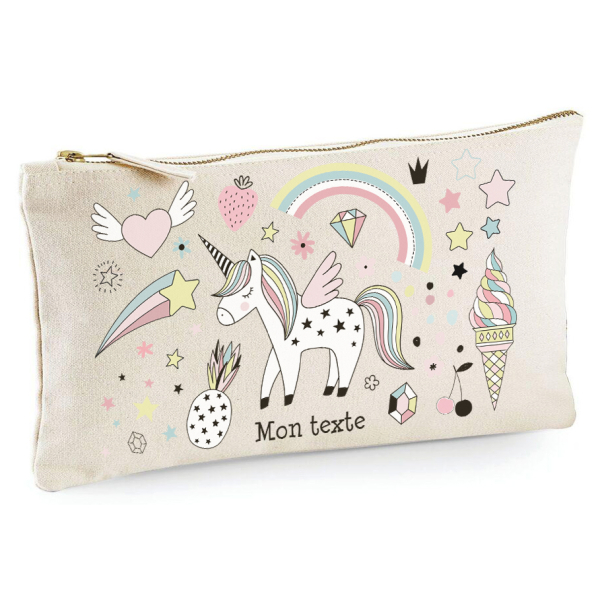 Trousse 20x11 cm - Licorne