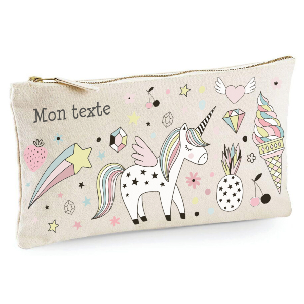 Trousse 20x11 cm - Licorne