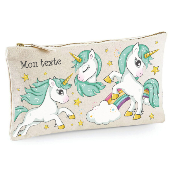 Trousse 20x11 cm - Licornes